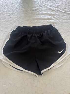 Nike Black Athletic Shorts with White Trim